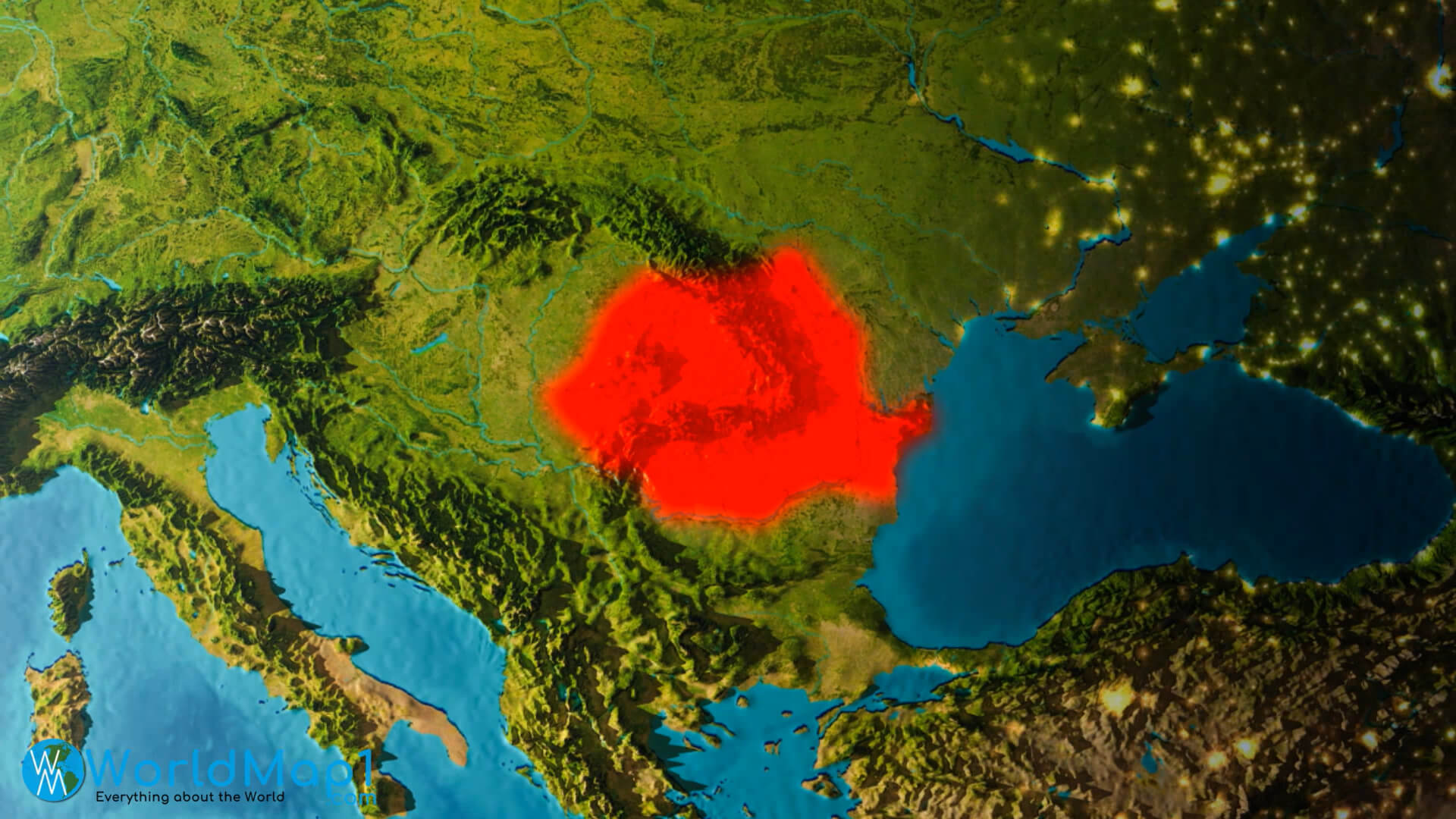 Romania Location Map